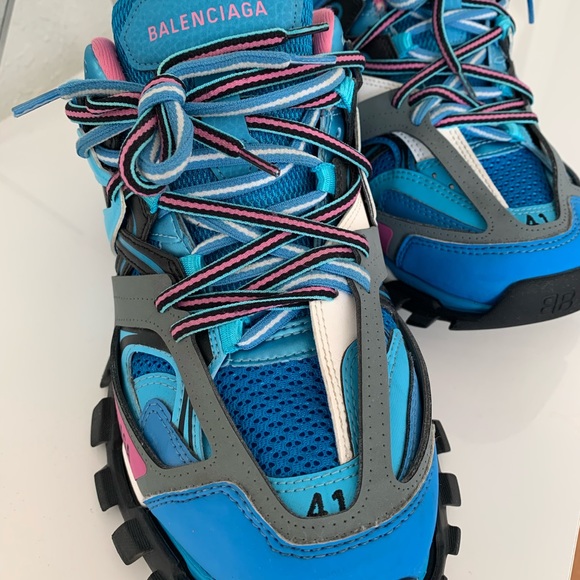 balenciaga track runners blue